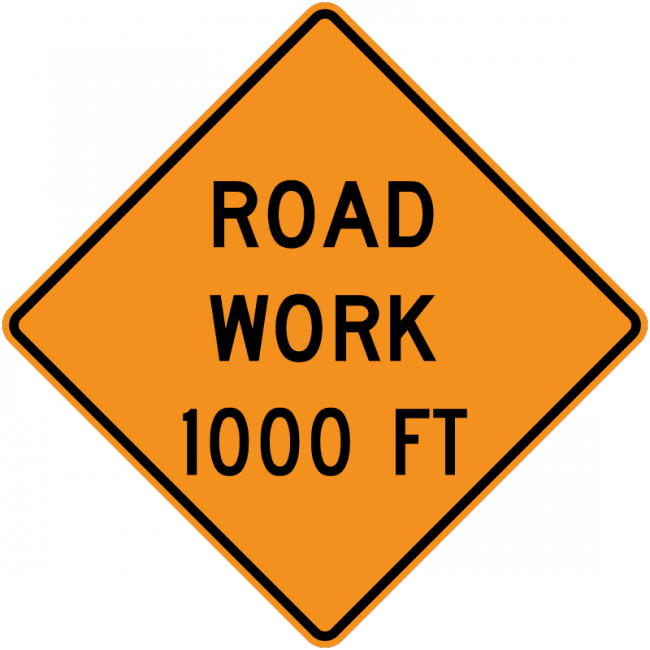 CW20-1-Road Work (with distance) - Municipal Supply & Sign Co.