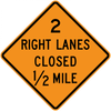 CW20-5a-Lane(s) Closed (with distance) - Municipal Supply & Sign Co.
