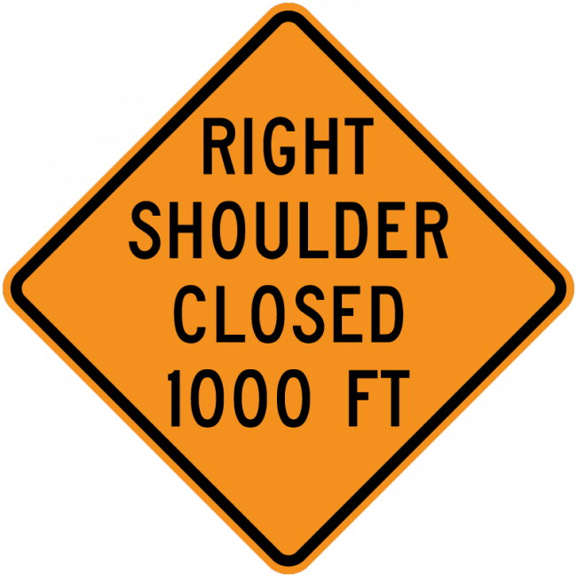 CW21-5b-Shoulder Closed (with distance) - Municipal Supply & Sign Co.
