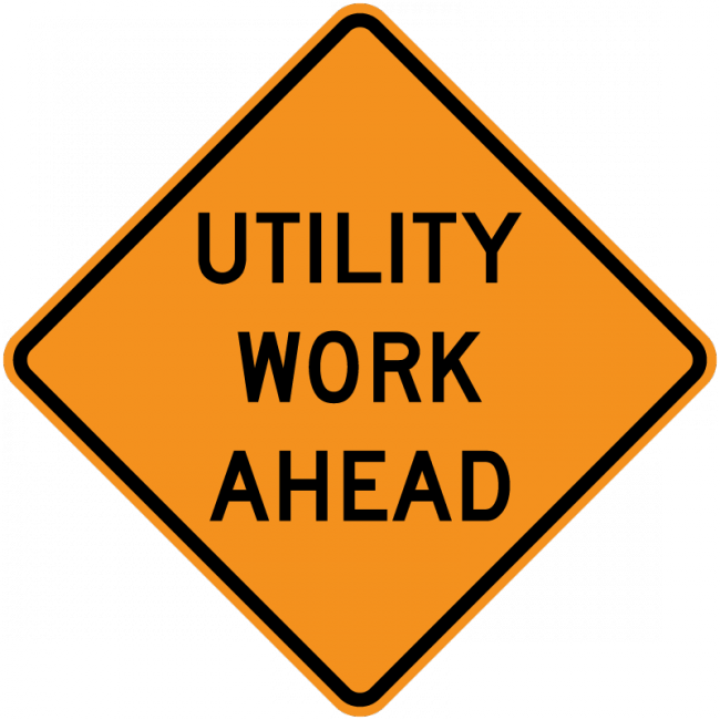 CW21-7-Utility Work Ahead - Municipal Supply & Sign Co.