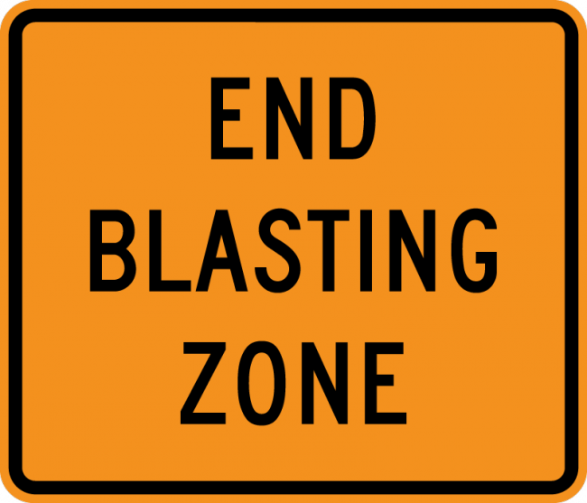 CW22-3-End Blasting Zone - Municipal Supply & Sign Co.