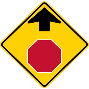 W3-1-Advanced Traffic Control Sign - Municipal Supply & Sign Co.