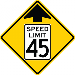 W3-5-Reduced Speed Limit Ahead Sign - Municipal Supply & Sign Co.
