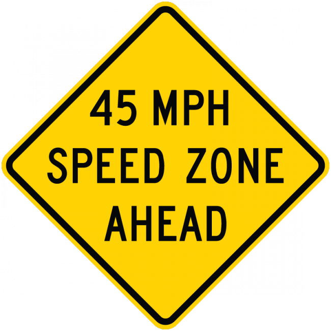 W3-5a-XX MPH Speed Zone Ahead - Municipal Supply & Sign Co.