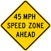 W3-5a-XX MPH Speed Zone Ahead - Municipal Supply & Sign Co.