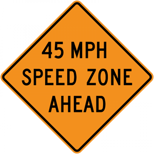 CW3-5a-XX MPH Speed Zone Ahead - Municipal Supply & Sign Co.