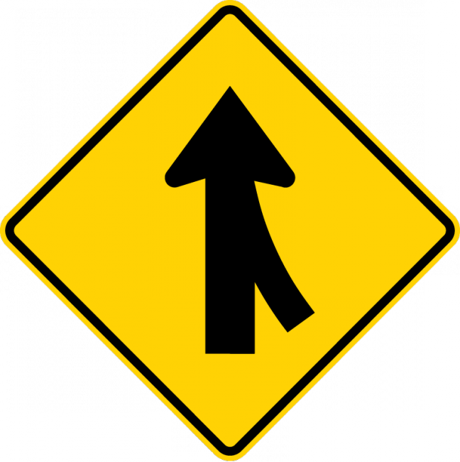 W4-1-Merge Sign - Municipal Supply & Sign Co.