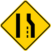 W4-2-Lane Ends Sign - Municipal Supply & Sign Co.