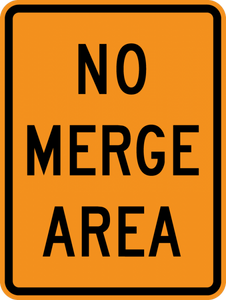 CW4-5P-No Merge Area (plaque) - Municipal Supply & Sign Co.
