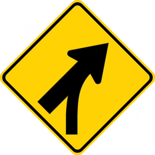 W4-5-Entering Roadway Merge Sign - Municipal Supply & Sign Co.
