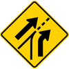 W4-6-Entering RoadwayAdded Lane Sign - Municipal Supply & Sign Co.