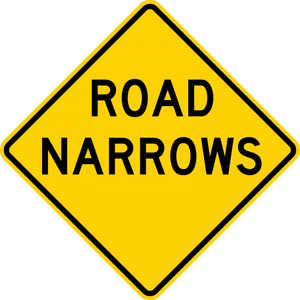 W5-1-Road Narrows Sign - Municipal Supply & Sign Co.