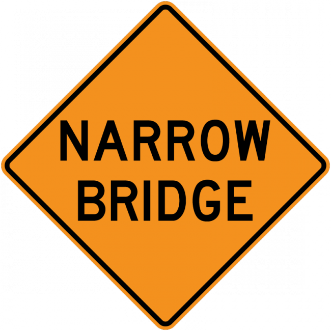 CW5-2-Narrow Bridge - Municipal Supply & Sign Co.