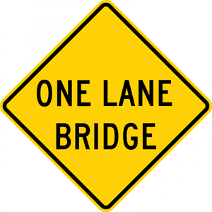 W5-3-One Lane Bridge Sign - Municipal Supply & Sign Co.