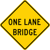 W5-3-One Lane Bridge Sign - Municipal Supply & Sign Co.