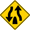 W6-2-Divided Highway Ends - Municipal Supply & Sign Co.