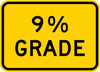 W7-3P-XX% Grade Sign (plaque) - Municipal Supply & Sign Co.