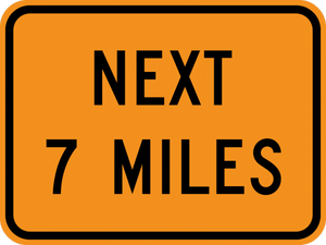 CW7-3aP-Next XX Miles (plaque) - Municipal Supply & Sign Co.
