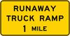 W7-4-Runaway Truck Ramp XX Miles Sign - Municipal Supply & Sign Co.