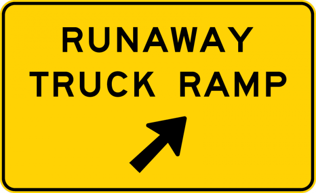 W7-4b-Runaway Truck Ramp Sign(with arrow) - Municipal Supply & Sign Co.