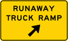 W7-4b-Runaway Truck Ramp Sign(with arrow) - Municipal Supply & Sign Co.