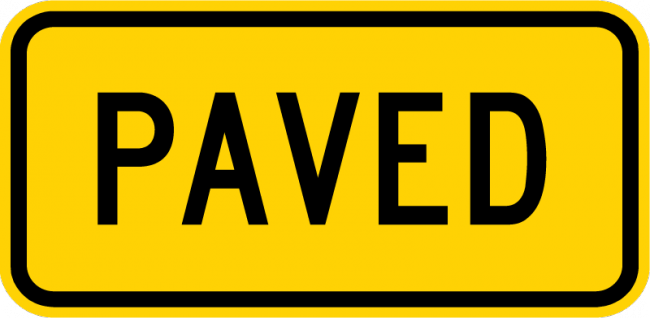W7-4fP-Paved Sign (plaques) - Municipal Supply & Sign Co.