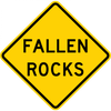 W8-14-Fallen Rocks Sign - Municipal Supply & Sign Co.