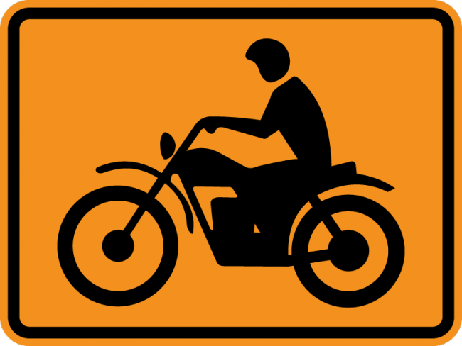 CW8-15P-Motorcycle (plaque) - Municipal Supply & Sign Co.