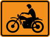 CW8-15P-Motorcycle (plaque) - Municipal Supply & Sign Co.