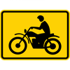 W8-15P-Motorcycle Sign (plaque) - Municipal Supply & Sign Co.