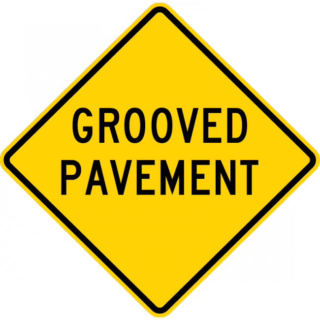 W8-15-Grooved Pavement Sign - Municipal Supply & Sign Co.