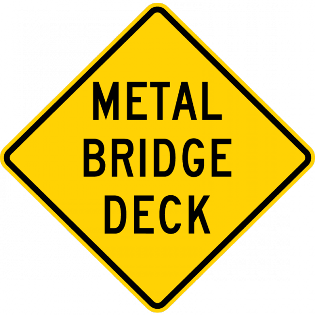 W8-16-Metal Bridge Deck Sign - Municipal Supply & Sign Co.