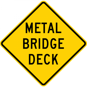 W8-16-Metal Bridge Deck Sign - Municipal Supply & Sign Co.