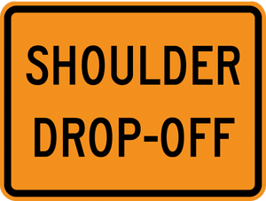 CW8-17P-Shoulder Drop-Off (plaque) - Municipal Supply & Sign Co.