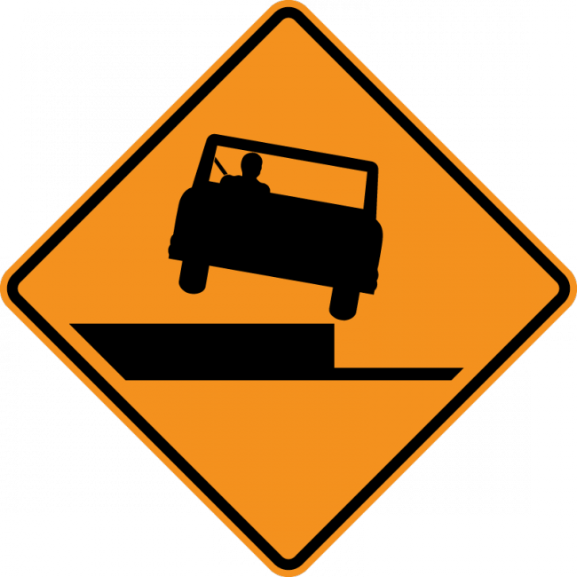 CW8-17-Shoulder Drop Off (symbol) - Municipal Supply & Sign Co.