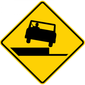 W8-17-Shoulder Drop Off Sign (symbol) - Municipal Supply & Sign Co.
