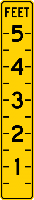 W8-19-Flood Gauge Sign - Municipal Supply & Sign Co.