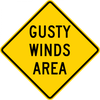 W8-21-Gusty Winds Area Sign - Municipal Supply & Sign Co.