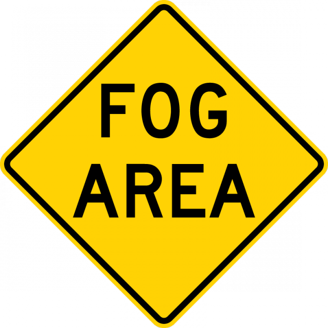 W8-22-Fog Area Sign - Municipal Supply & Sign Co.