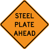 CW8-24-Steel Plate Ahead - Municipal Supply & Sign Co.