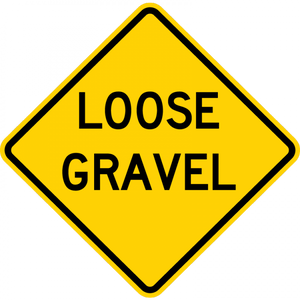 W8-7-Loose Gravel Sign - Municipal Supply & Sign Co.