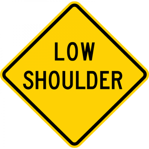 W8-9-Low Shoulder Sign - Municipal Supply & Sign Co.