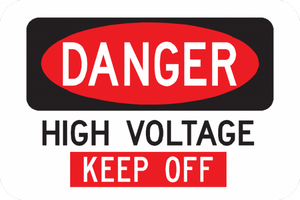Danger High Voltage Keep Off Sign - Municipal Supply & Sign Co.