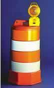 Plastic Barricade Barrel With Flasher - Municipal Supply & Sign Co.