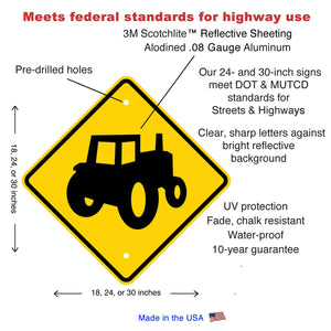 W11-5a-Farm Vehicle Sign